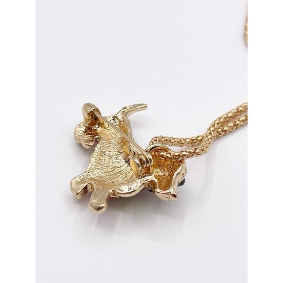 Betsey Johnson Multicolor Pave Crystal Dachshund Wiener Dog Pendant Necklace - Picture 8 of 8